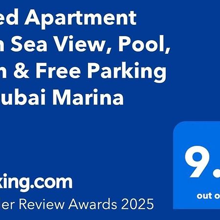 1 Bed Apartment With Sea View, Pool, Gym & Free Parking In Dubai Marina Exterior foto